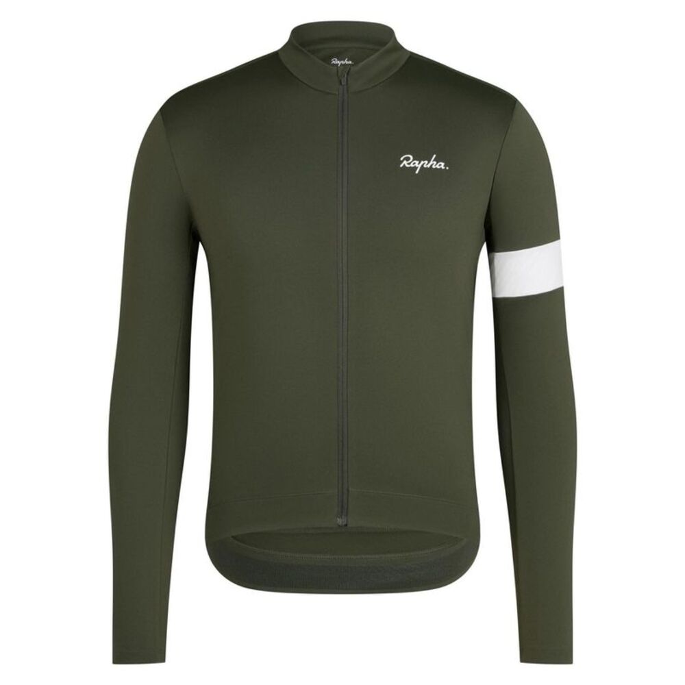 Rapha Mens Thermal Long-Sleeved Jersey / Dark Green